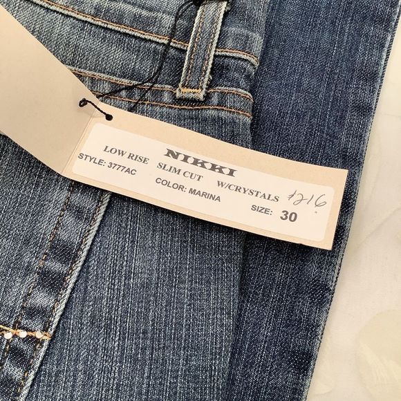 David Kahn Nikki Jeans With Swarovski Crystals - Picture 8 of 8